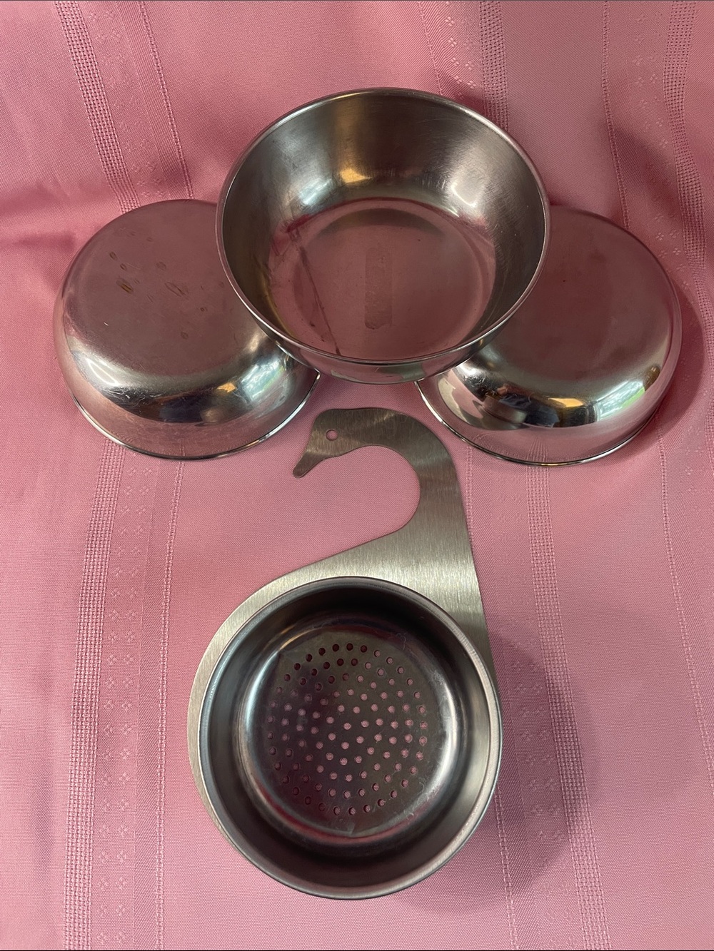 Goose Stainless Steel Kitchen Prep Bowl & Strainer Set - Silver